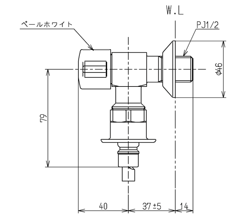 TOTO 洗濯機用水栓(緊急止水弁付)TW11R